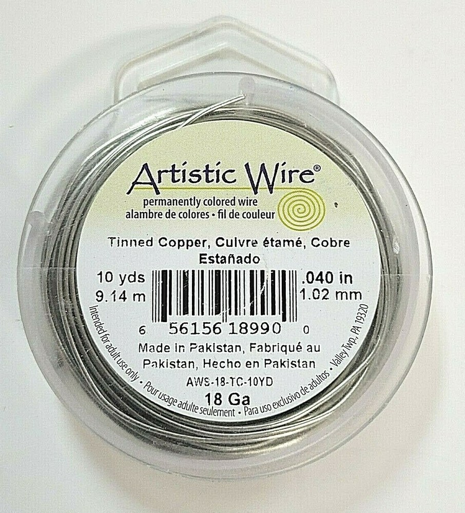 ARTISTIC WIRE Round Tinned Copper Craft REGULAR Spool 10 Yards