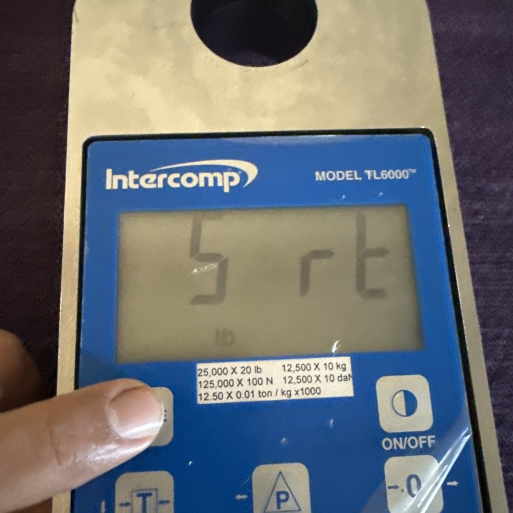 Intercomp TL6000 Dynamometer Crane Scale 25,000 X 20 LB Preowned Device Only