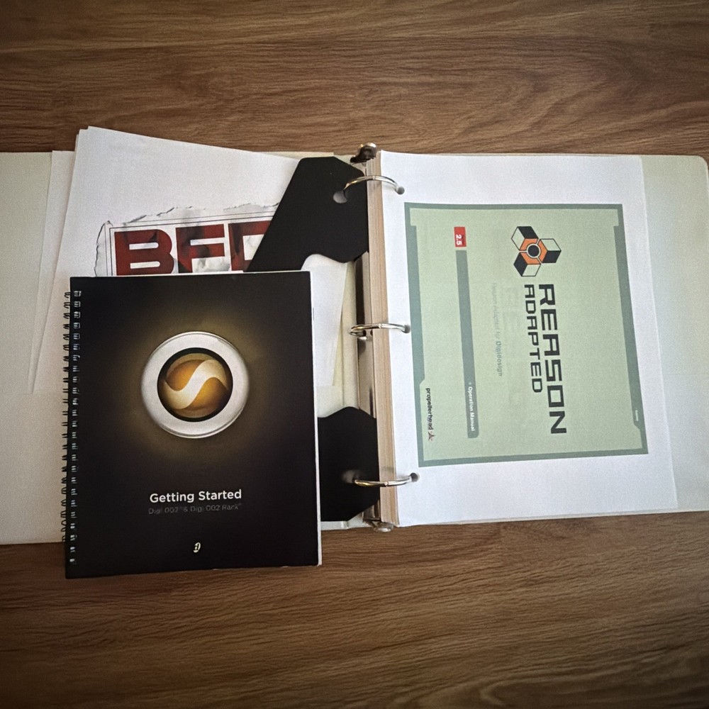 Digidesigns Getting Started Manual Digi 002 & Digi 002 Rack & Reason Adapted Etc