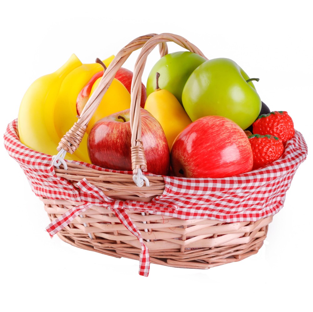 New Oval Willow Basket with Double Drop Down Handles