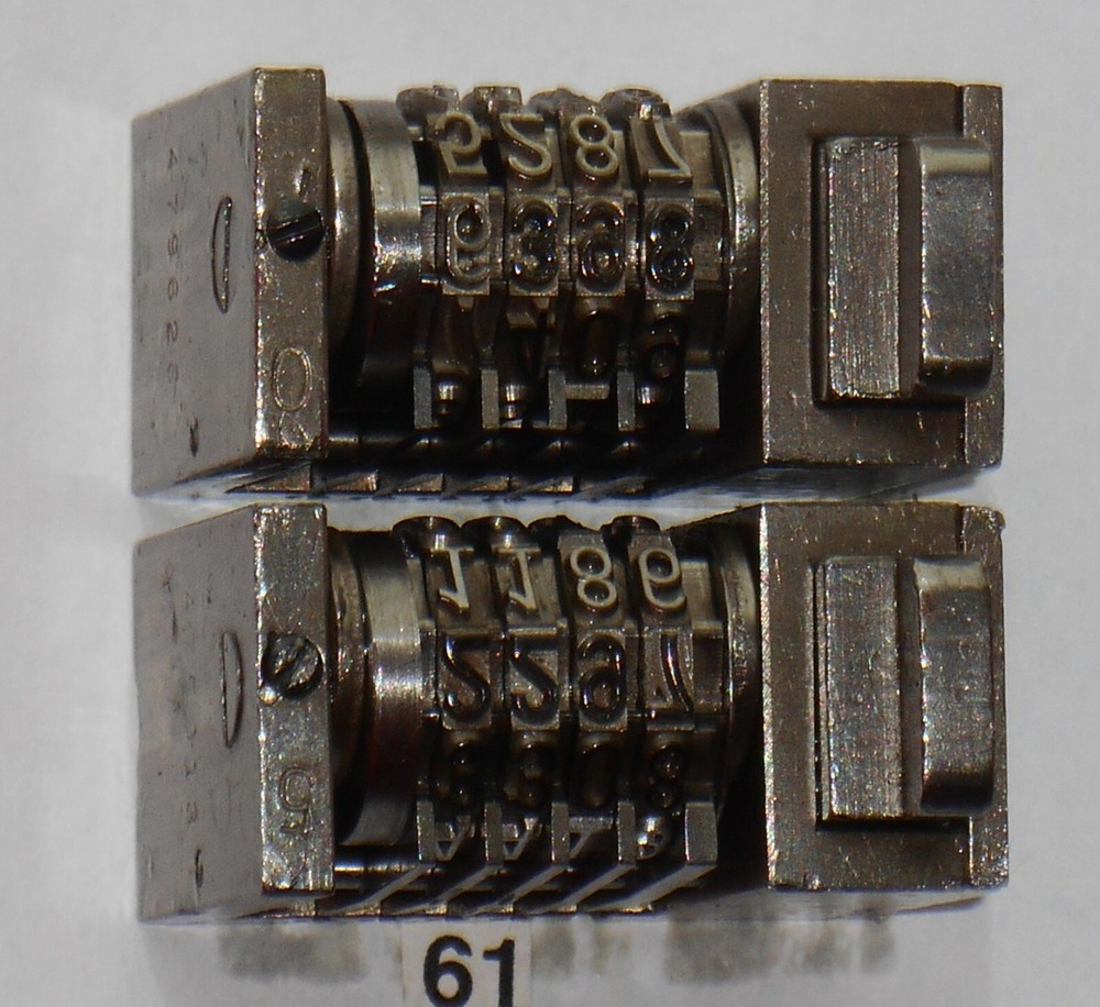 ATLANTIC | Reverse letterpress numbering machine lot | 61