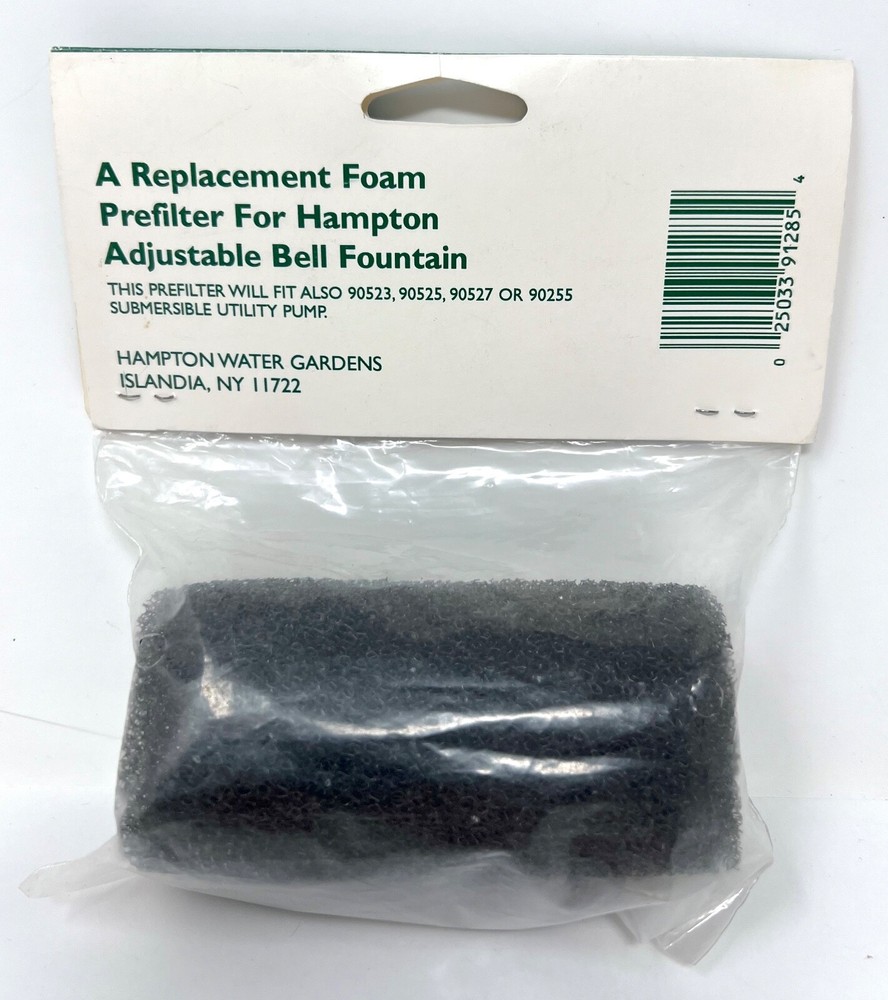 Replacement Foam Prefilter, Hampton Bell Fountain Submersible Utility Pump Pond