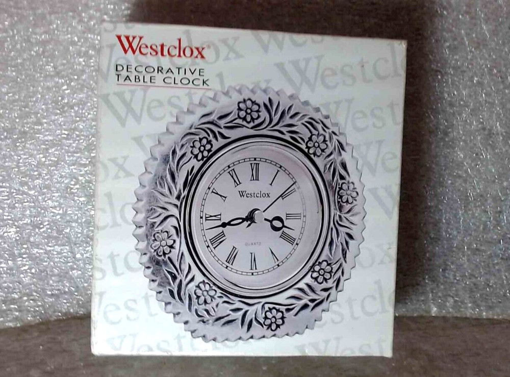 Westclox Decorative table clock hand painted Quartz box instructions