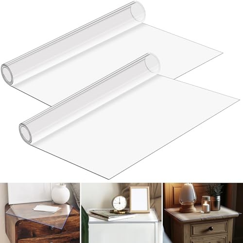 Nightstand Protector, Clear Plastic Table Cover Protector 15.8 x 23.6 Smooth