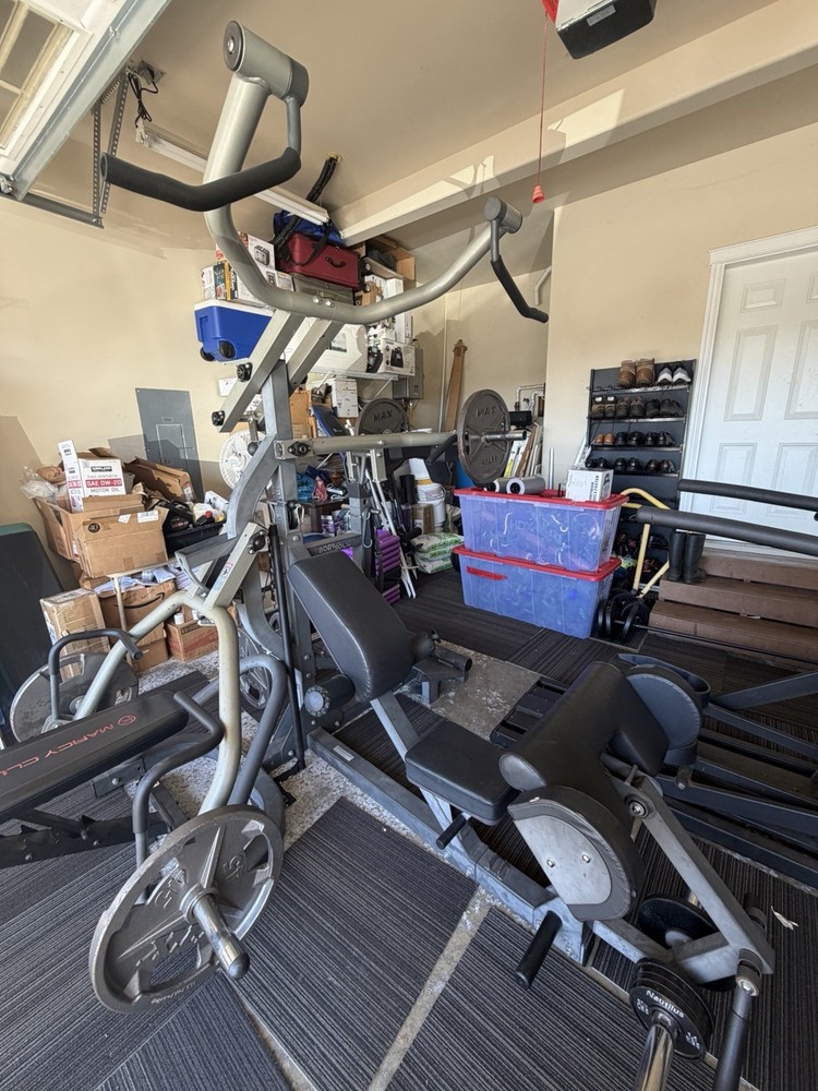Body-Solid SBL460 Leverage Home Gym + Weights + Elliptical