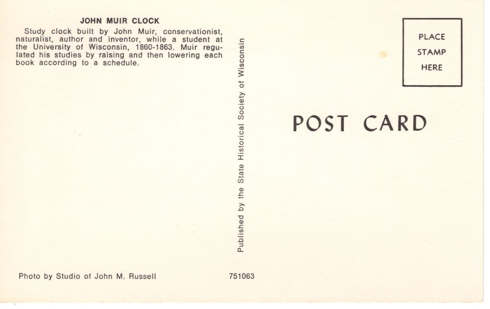 JOHN MUIR CLOCK - PC5465