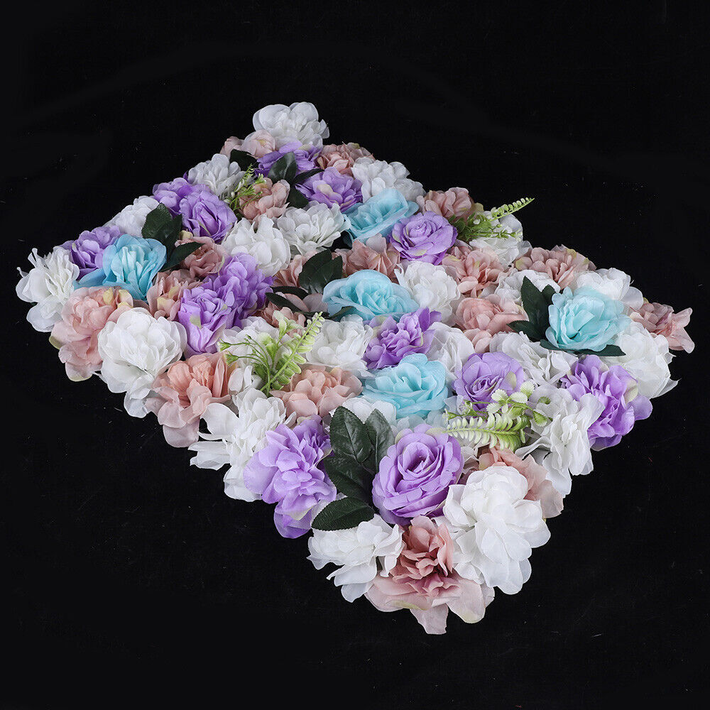 12 Pcs DIY Flowers Wall Frames Artificial Flower Grid Panels Plastic Flower Wall