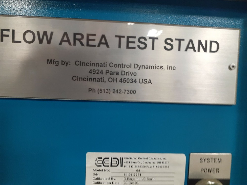 Flow Area Test Stand