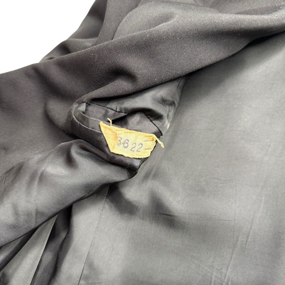 Vtg US Navy Chief Fire Control Technician Black Suit Jacket Petty Davis Sz 38