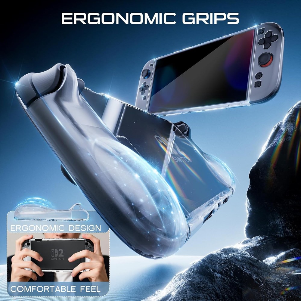 Protective Case Shockproof for Nintendo Switch 2 +Screen Protector+Thumb Caps