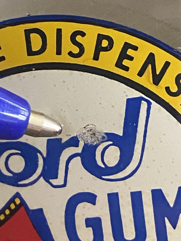 Small 1 Cent Ford Glass Globe Fired Label