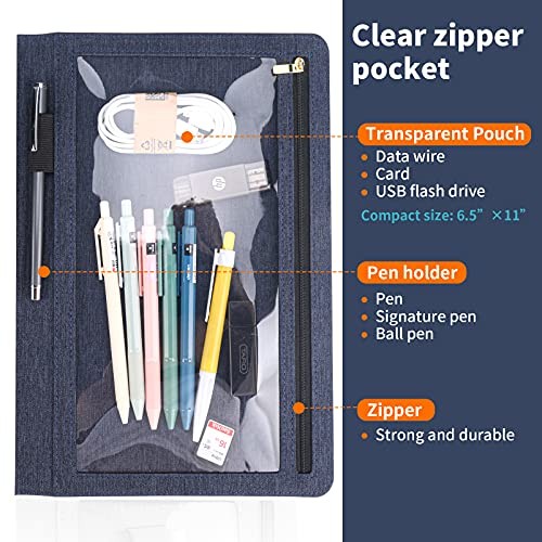 Trifold Planner Cover for Rocketbook Smart Notebook | Large Size - Trifold Blue