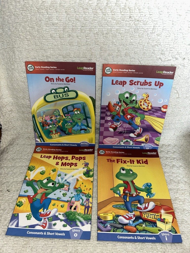 10 LeapFrog LeapReader Interactive Books Long & Short Vowels Reading Phonics