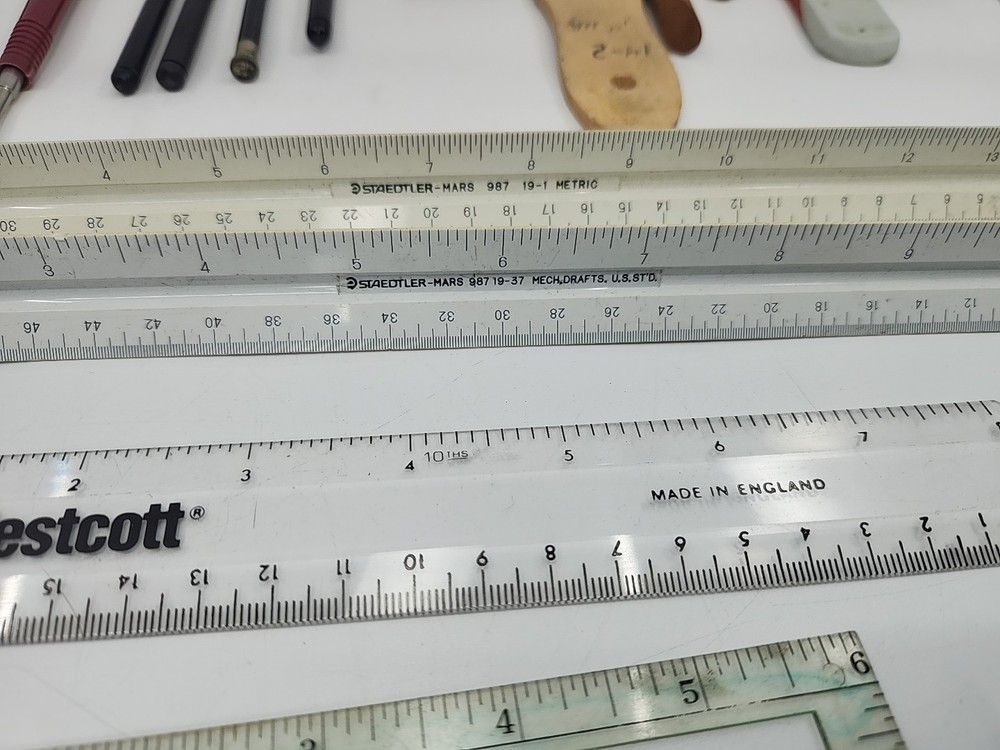 Vintage K&E & Etc Lettering Drafting Ruling Tools Lot Pens Stencils Tips School