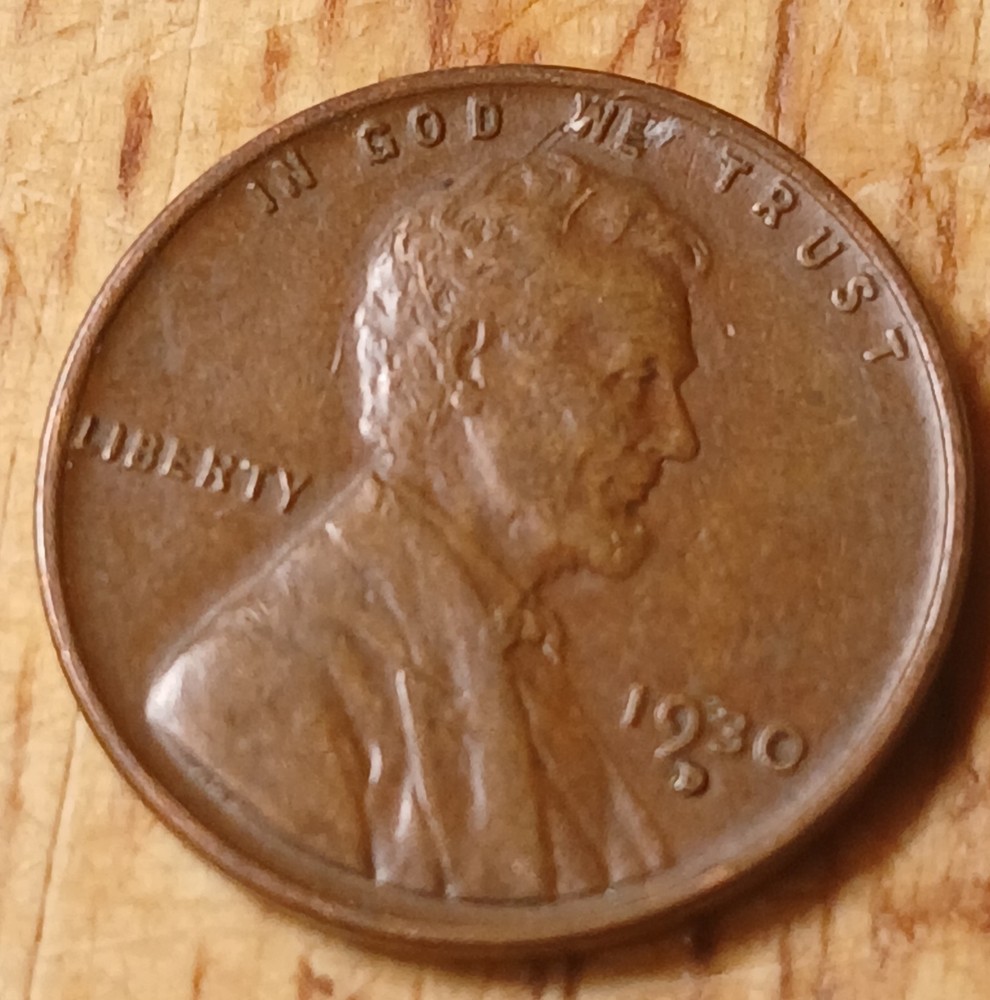 Lincoln Wheat Cent  1930 D VF #7