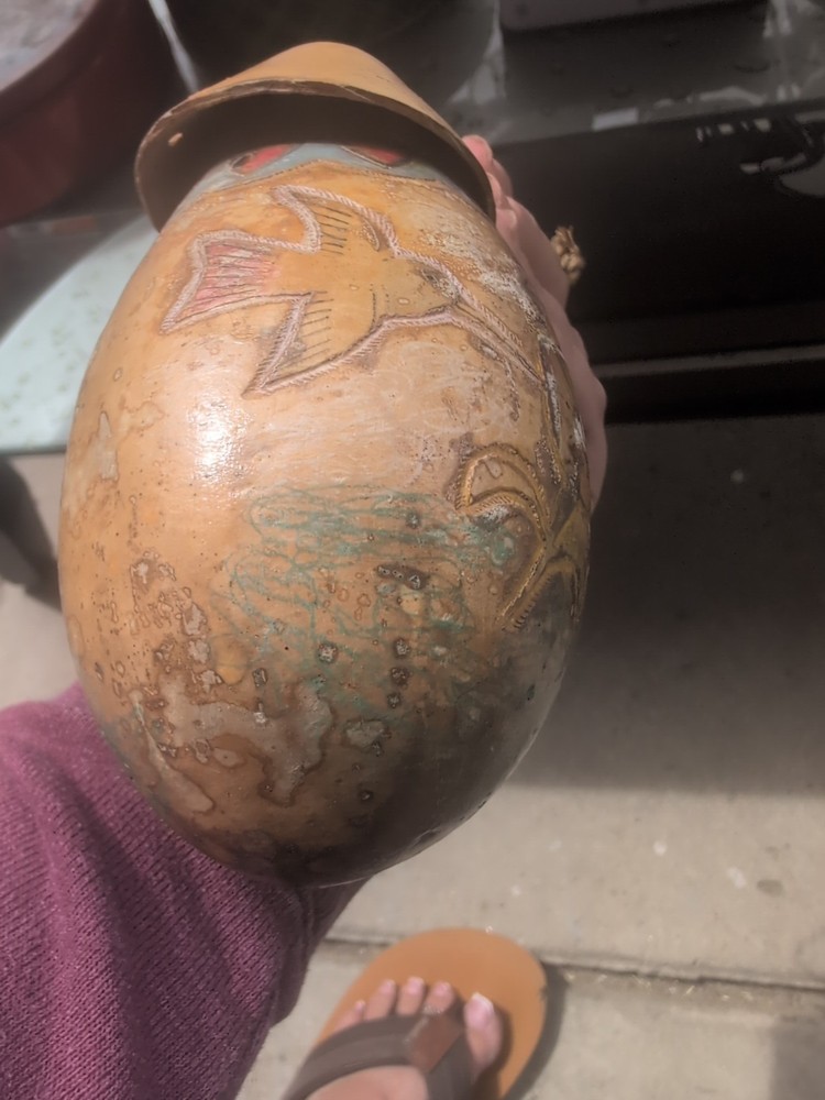 hand-painted gourd art