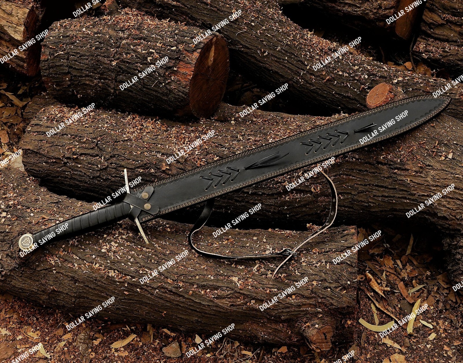 Damascus Steel Viking, Einherjar Blade of Valhalla / Norse Inspired long sword.