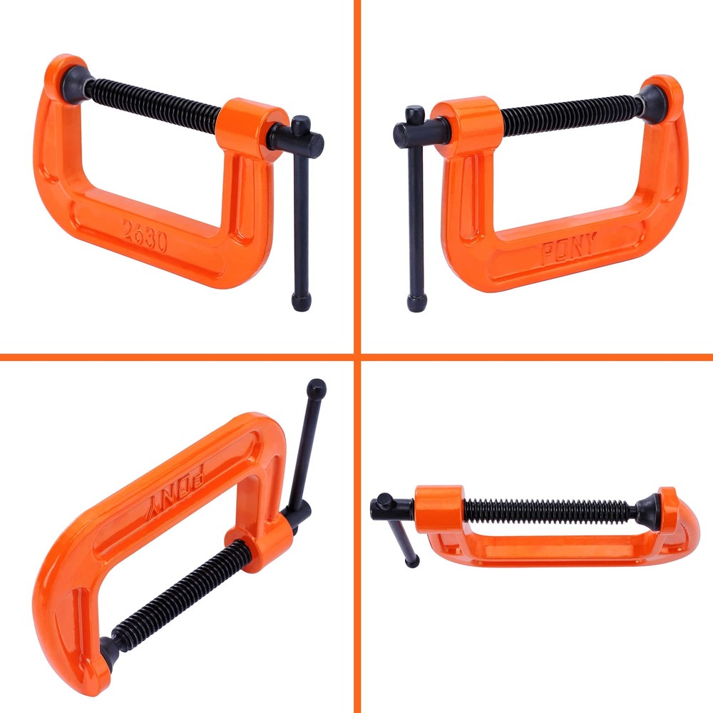 Malleable Iron Cclamp Set 3piece 1" 2"