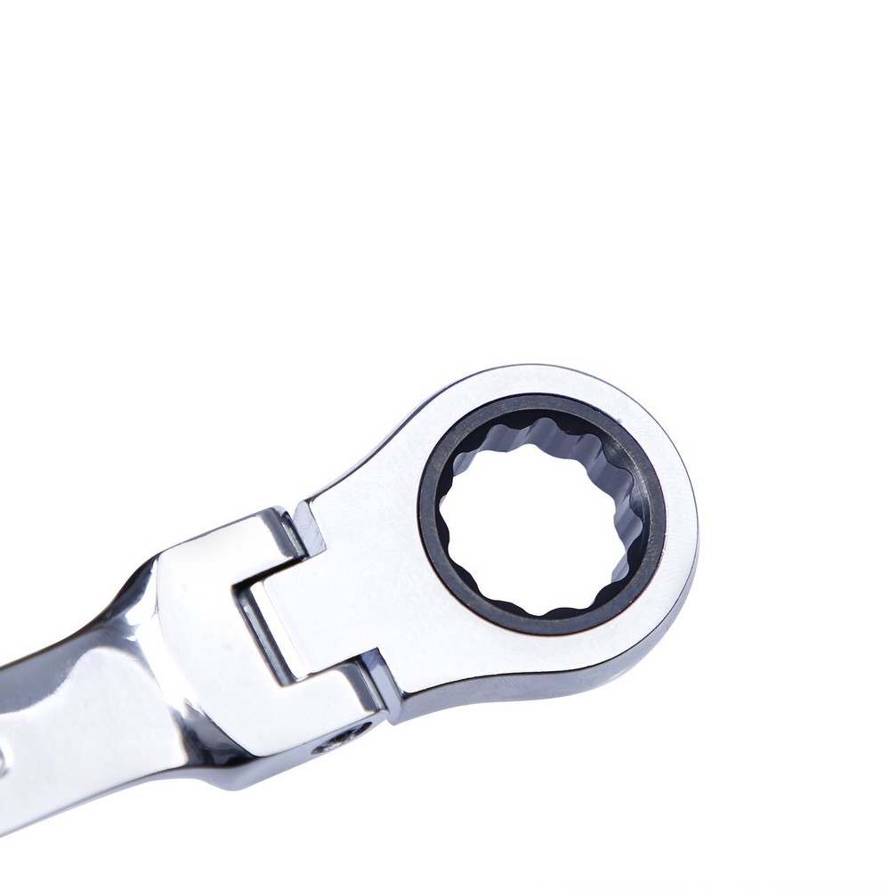 Universal 6Pcs Double Box End Ratcheting Wrench Flex-Head Extra Long Spanner Set