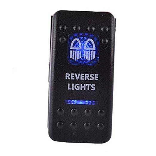Car Blue LED Reverse Light Rocker Toggle Switch ON Off 12V Blue Reverse Light