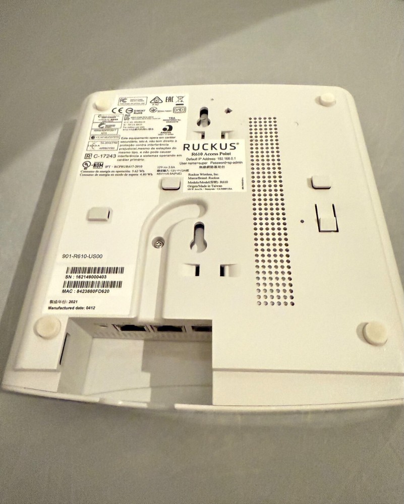 Ruckus R610 Wireless Access Point UNLEASHED