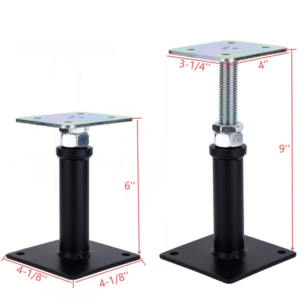 2 Pack Adjustable Floor Jack Post, 6’’9’’ Height Range, House Floor Jacks Pos...