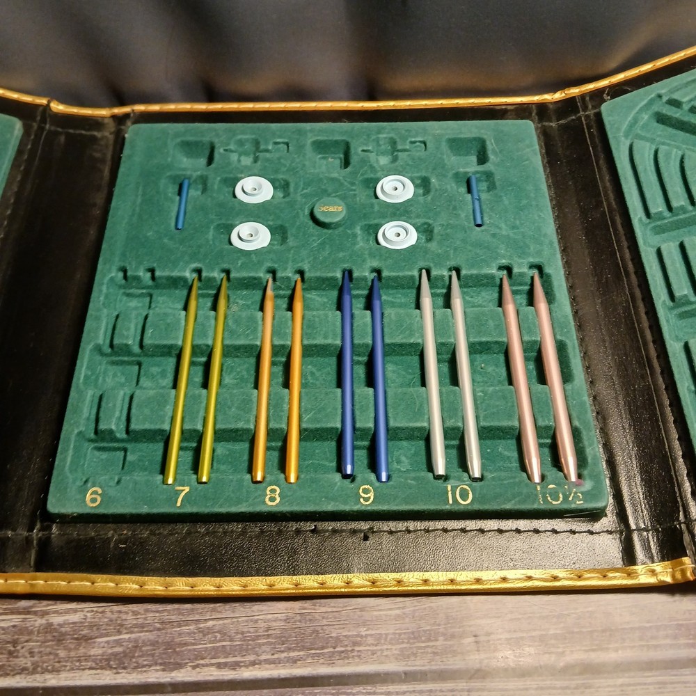 Vntg Sears Needlemaster Knitting Needle Kit Tri-Fold Case 1970's Pieces Missing