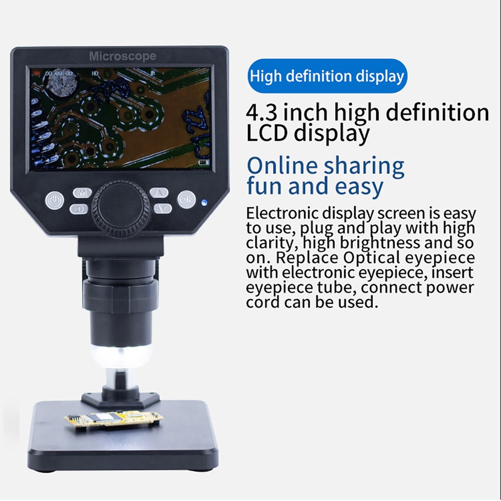 G1000 Digital Electron Microscope 4.3 Inch Large Base LCD Display 10MP ERQQ