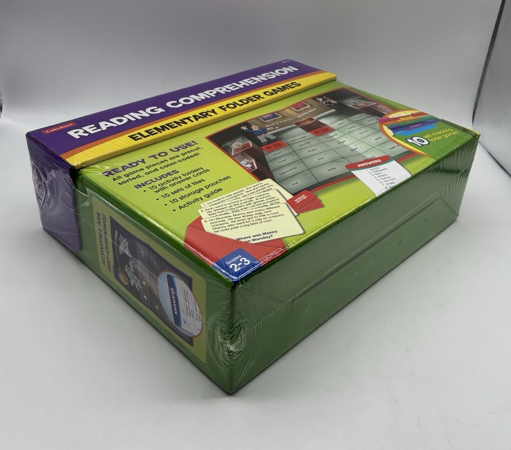 Lakeshore Reading Comprehension Elementary Folder Games Grades 2-3 NEW SEALED