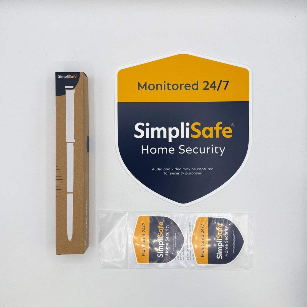 New SimpliSafe Home Security System Yard Sign Stake