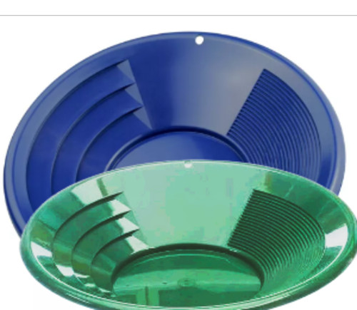 12-inch Panning Gold Pan Green with Free 12-inch Blue Pan