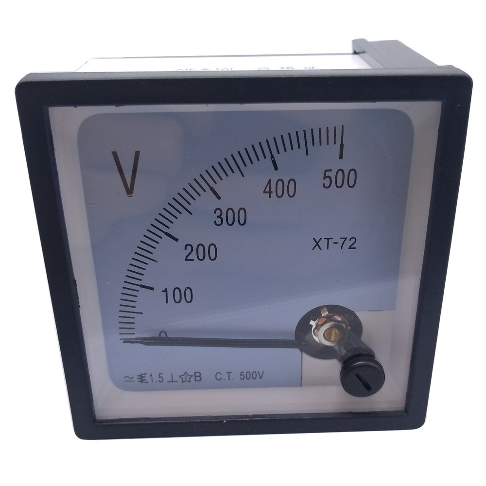 AC 0~500V Square Analog Volt Pointer Needle Panel Meter Voltmeter XT-72
