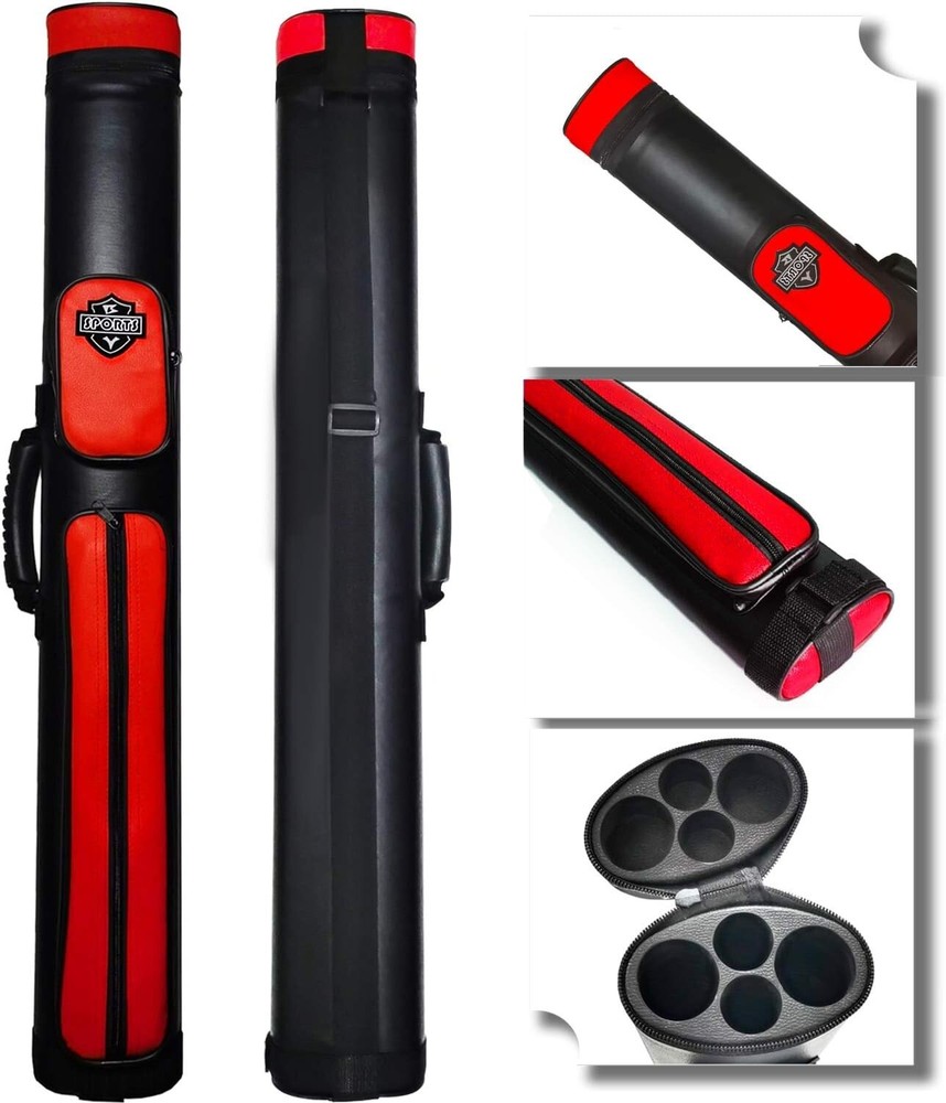 Durable 2x2 Hard Cue Case with Adjustable Strap for Stylish Billiard Transport