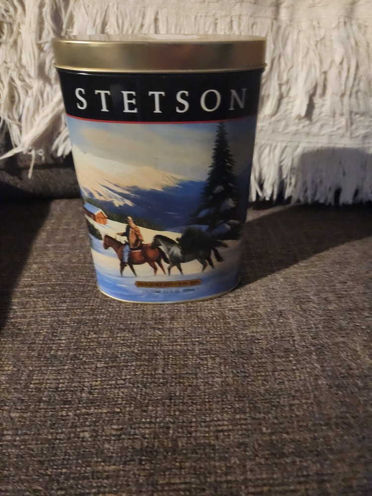 Stetsons Cologne Holiday Edition Collectors Tin empty