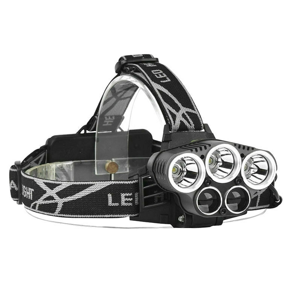 COB LED Headlamp USB Rechargeable Headlight 8 Modes Head Torch 5LEDs