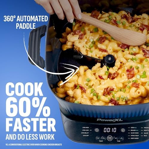 STIRMAX Midnight Blue 7.5 Quart Digital Multi-Cooker with Automatic Paddle to