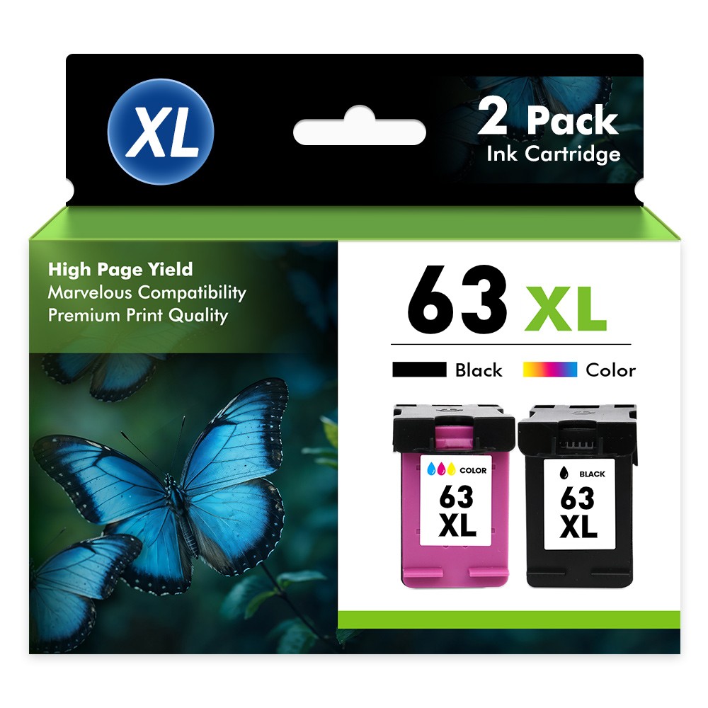 63XL Ink Cartridges for HP Envy 4512 4520 4522 OfficeJet 3830 4650 5255 Printers