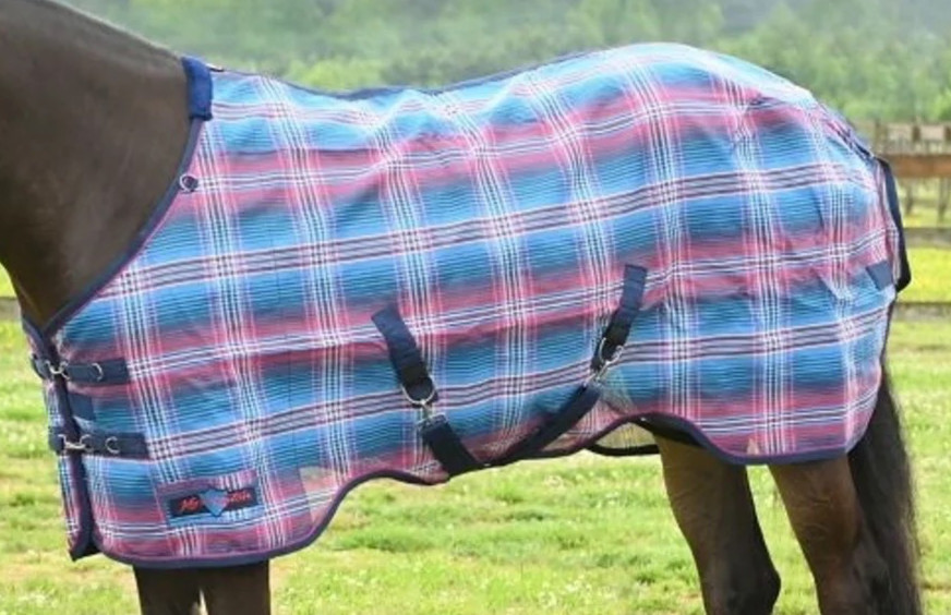 72" Kensington protective fly sheet cotton candy plaid