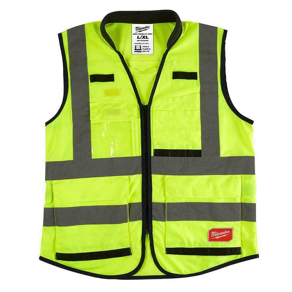 Milwaukee 48-73-5042 High Vis Yellow Performance Safety Vest - Large / X-Large