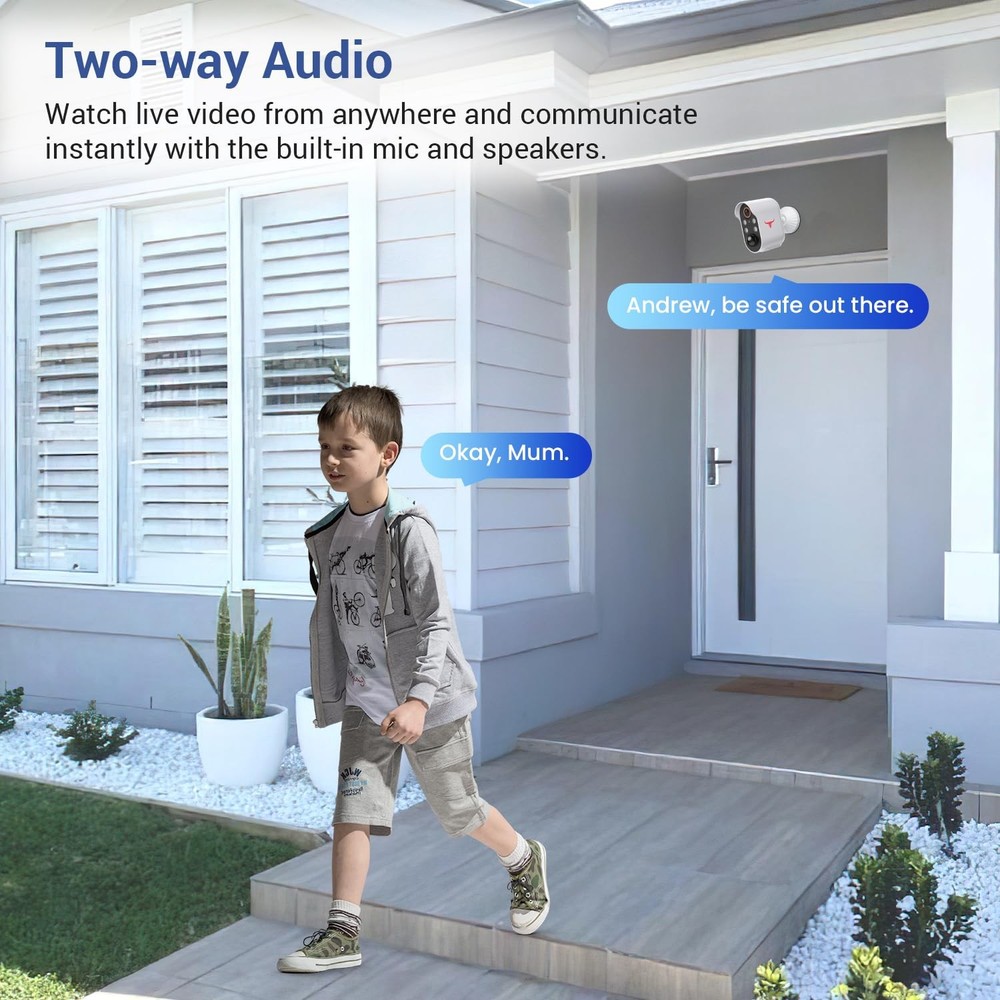 1 Pack Wireless Security Camera System Smart Night Vision Outdoor WiFi Cameras