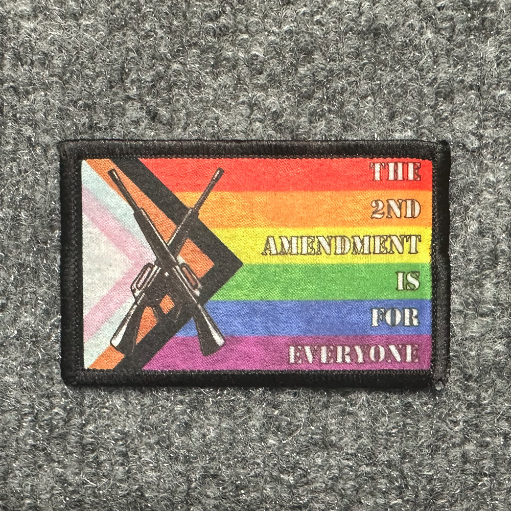 2A Rights Pride Morale Patch Hook & Loop "The Second Amendment Is For Everyone"