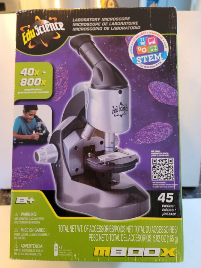 Edu Science M800X Microscope - 40X-800X - New Laboratory Microscope