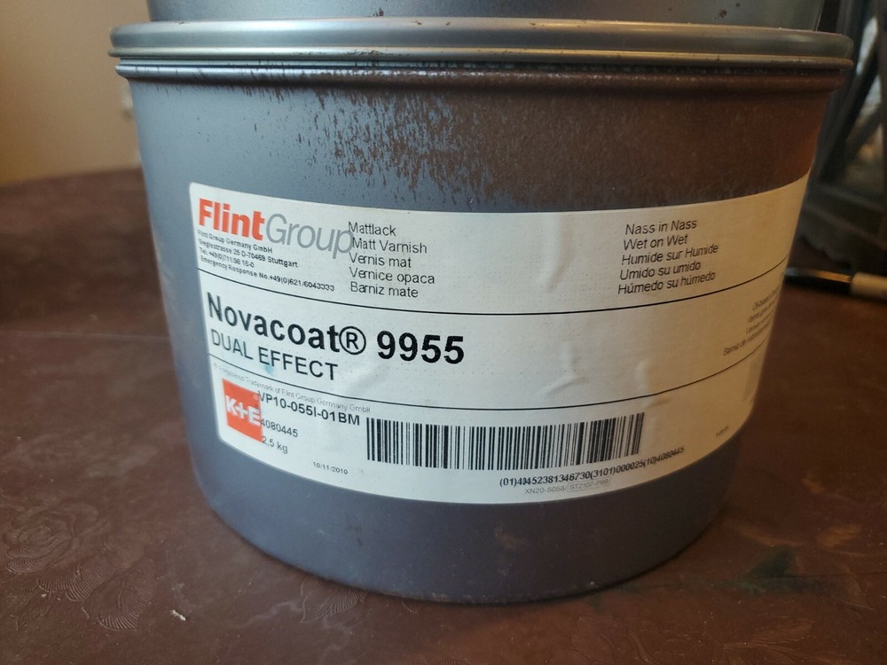 Novacoat 9955 Dual Effect Varnish 2 Cans Offset Printing K+E flintgroup