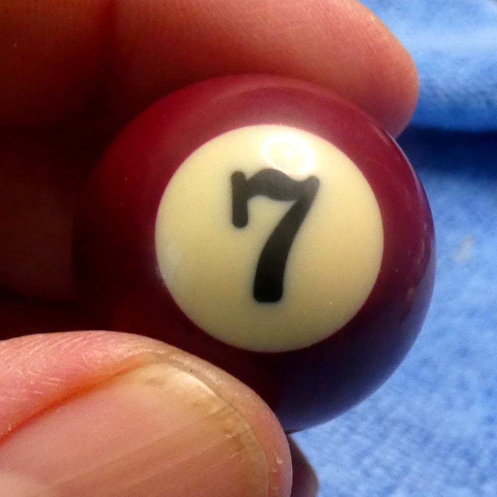 Mini 1” Pool Billiards Ball #7 Solid Maroon Replacement