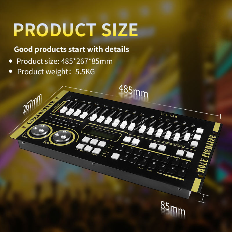 Professional DMX 512 Lighting Controller for Stage DJ Disco MAX 512 DMX Console