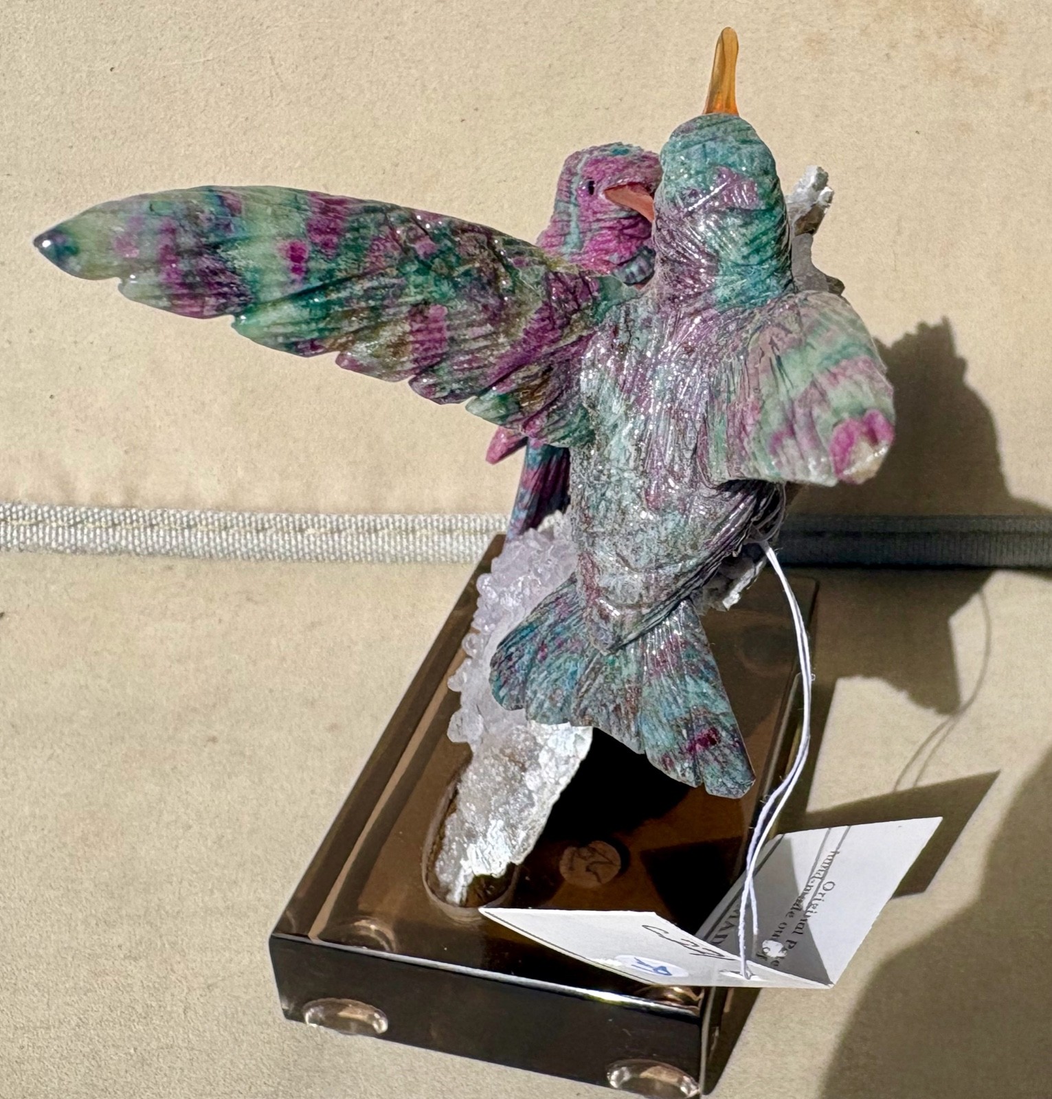 Ruby and Kyanite HB Pair on Amethyst "Rose"- 6" Peter Muller"