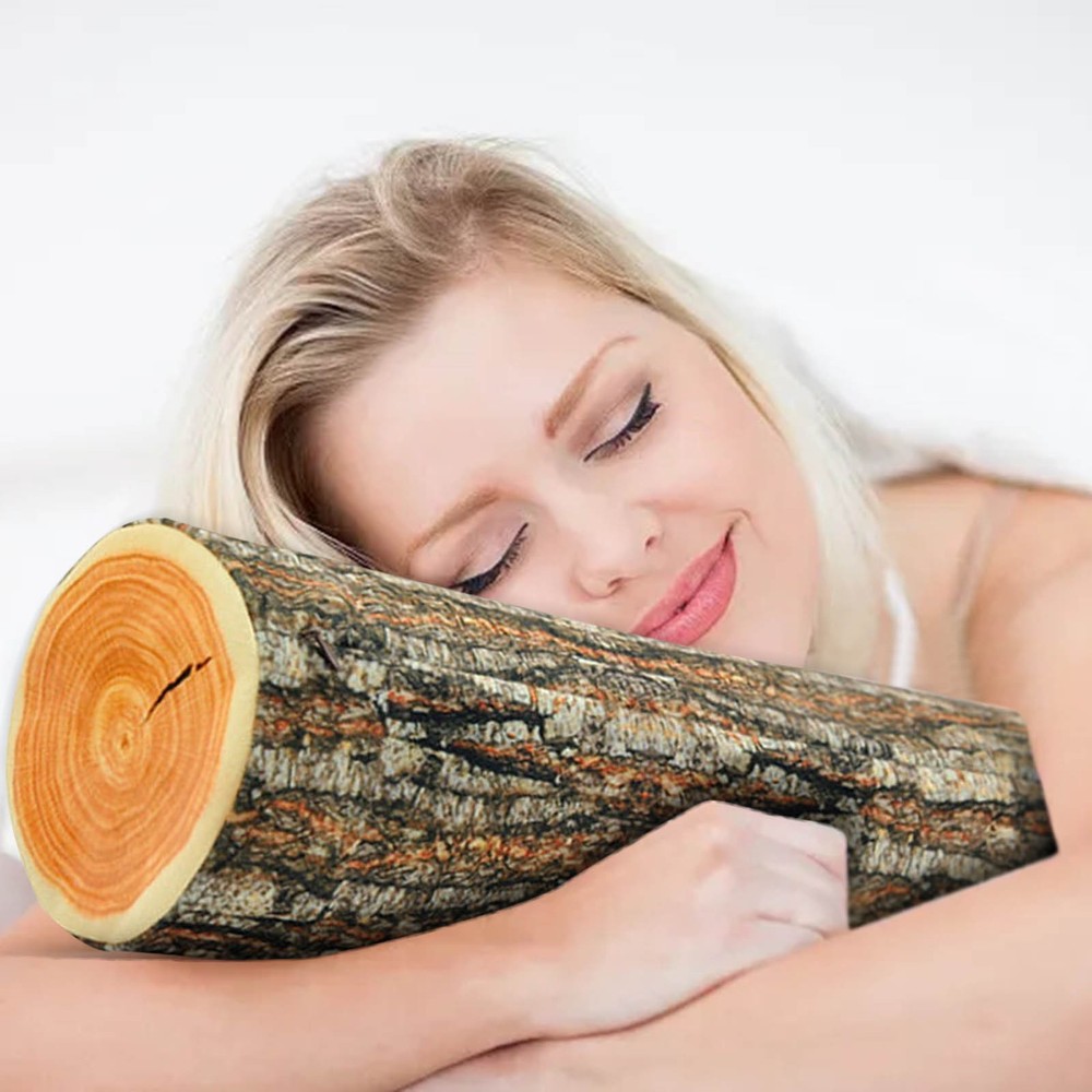 Tree Branch Pillow Long Cylindrical Stump Creative High Simulation Cushion