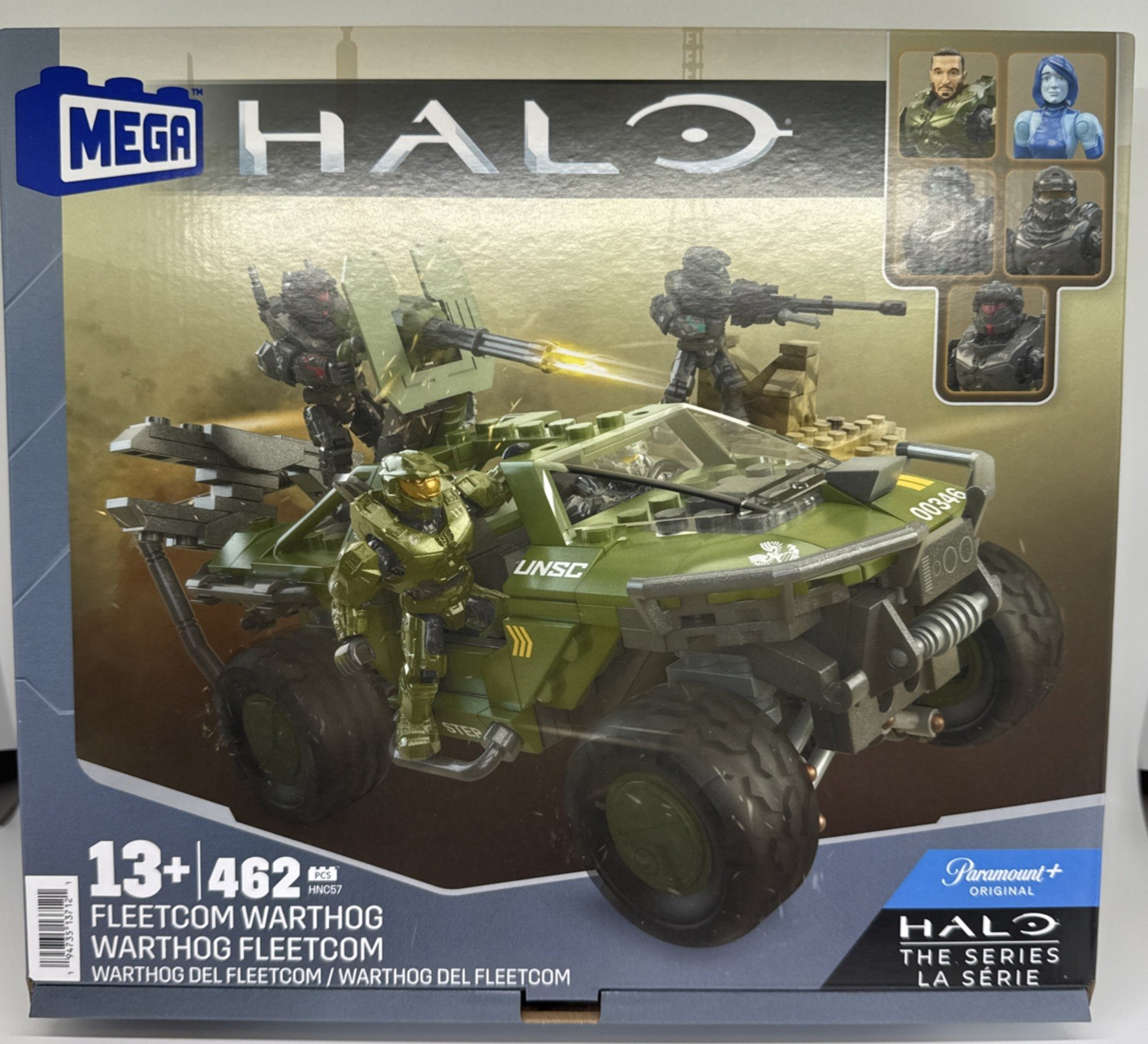 Mega Construx Halo FLEETCOM WARTHOG with 5 Figures 462 pcs Spartan Chief HNC57