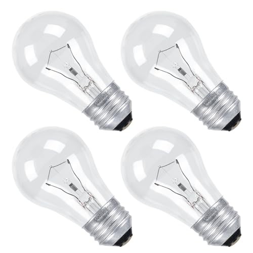 4-Pack Oven Light Bulbs 40 Watts Appliance Bulb, E26 A15 120V High A15-4PCS