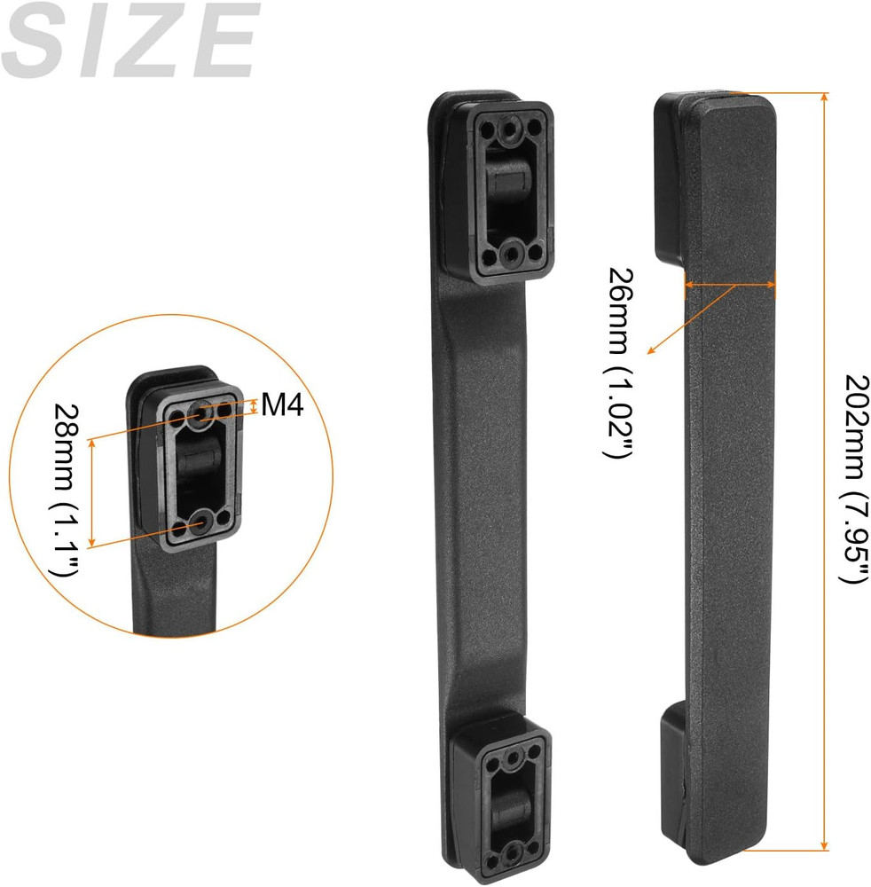 Luggage Handle Replacement (202mm/7.95") 2Pcs, Plastic Spare Strap Handle Grip -